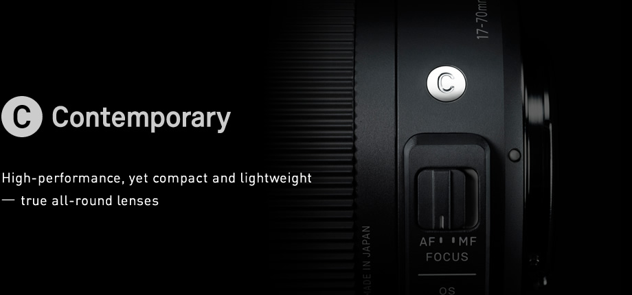 contemporary High-performance, yet compact and lightweight true all-round lenses